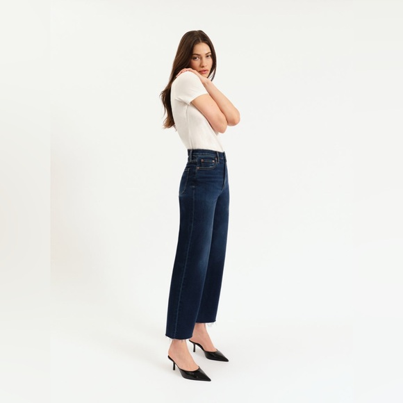 NWT DAZE DENIM Pleaser High Rise Ankle Wide Leg Jeans in Magic Hour - Picture 3 of 11